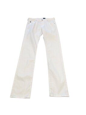 AG Matchbox Slim Straight Pant Mens 32x34 White Stretch Workwear Office Neutral